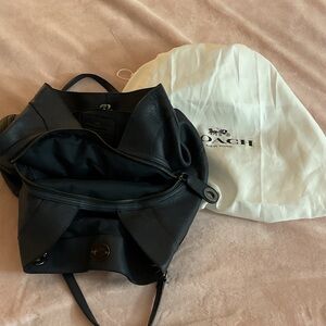 Coach Dark Leather Shoulder Bag